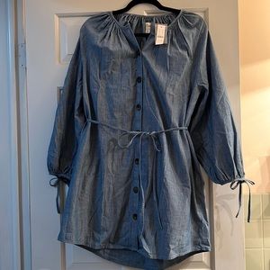 NWT J Crew chambray shirt dress